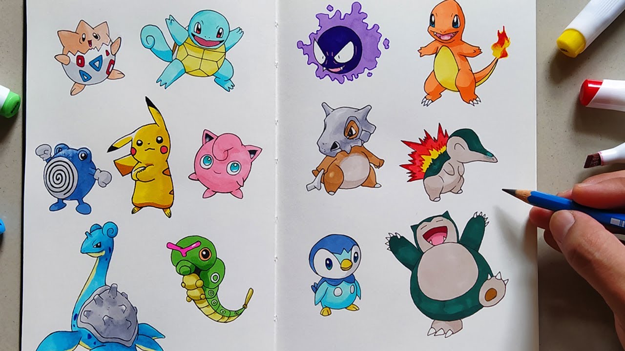 how to draw all the pokemon